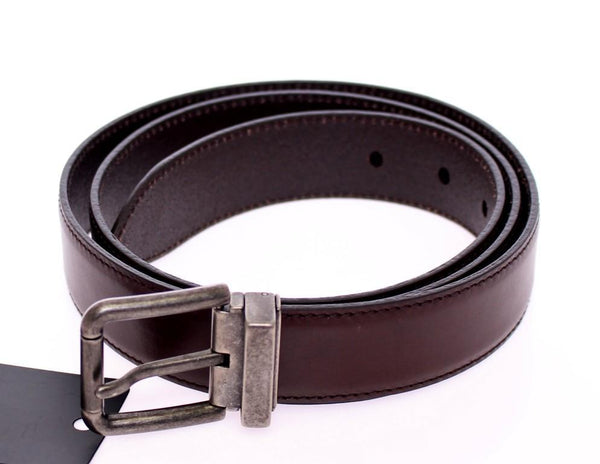 Brown Leather Logo Belt