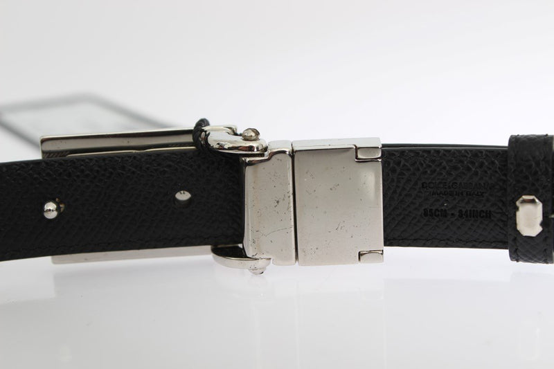 Gray Leather Pattern Belt
