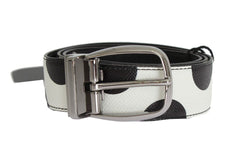 White Black Polka Dotted Pattern Belt