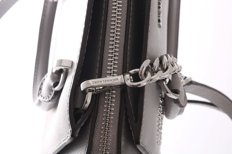 Gray ELLIS Leather Satchel Bag