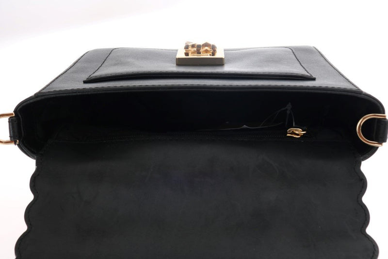 Black MINDY Satchel Crossbody Bag