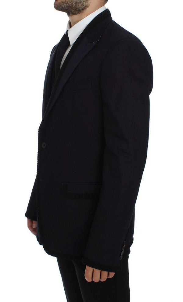 Purple Torero Slim Fit Stretch Blazer