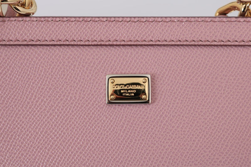 Pink FAMILIA Leather Dauphine Crystal Bag