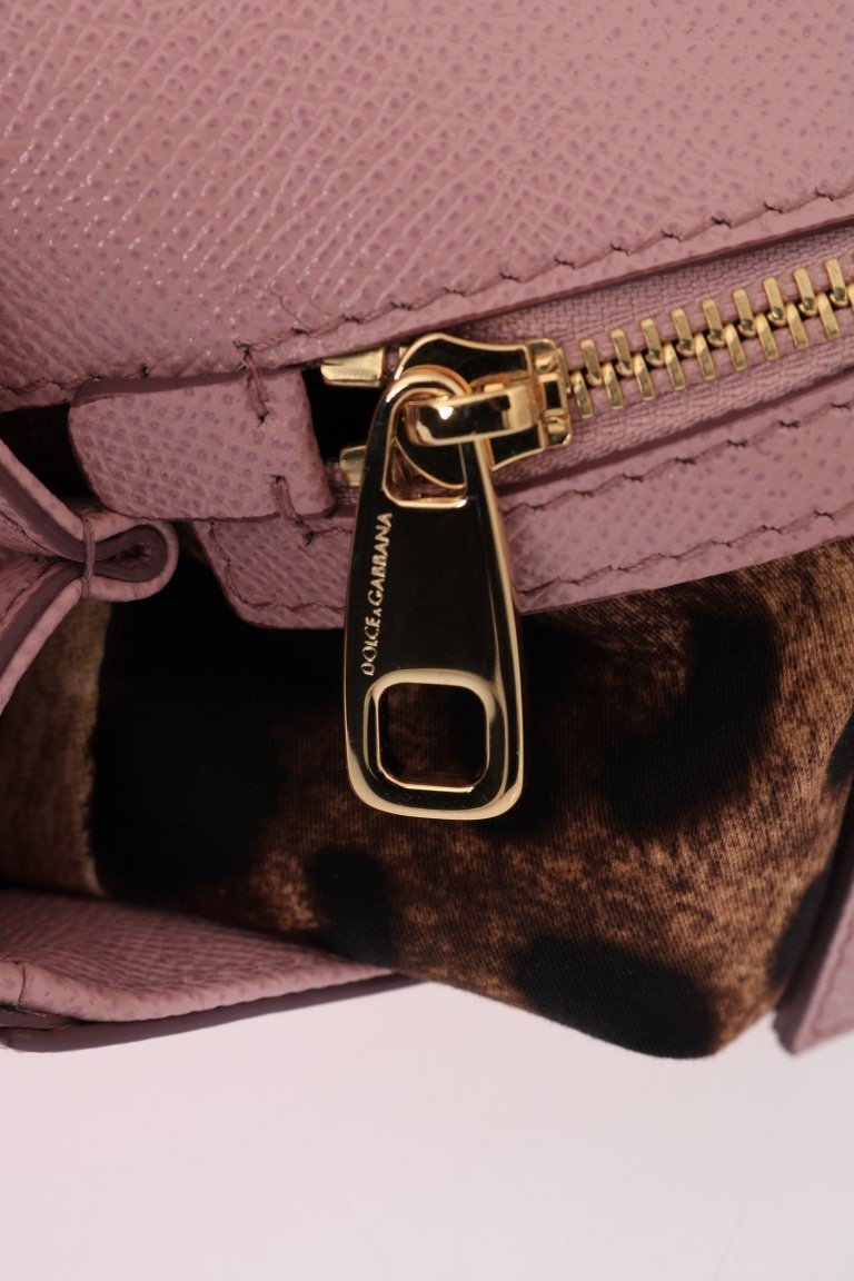 Pink FAMILIA Leather Dauphine Crystal Bag