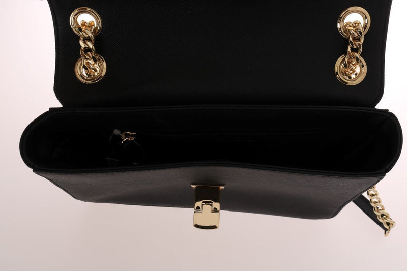 Black TINA Leather Shoulder Bag