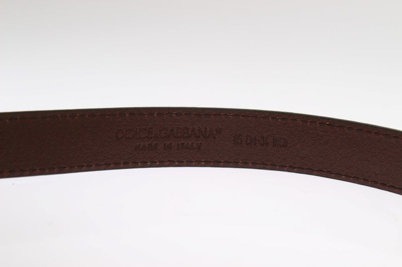 Brown Leopard Silver Buckle Belt