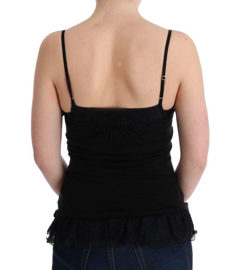 Black Wool Camisole Lingerie Top