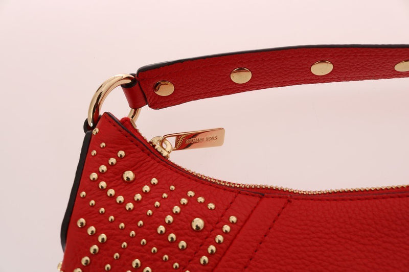 Red ARIA Leather Shoulder Bag