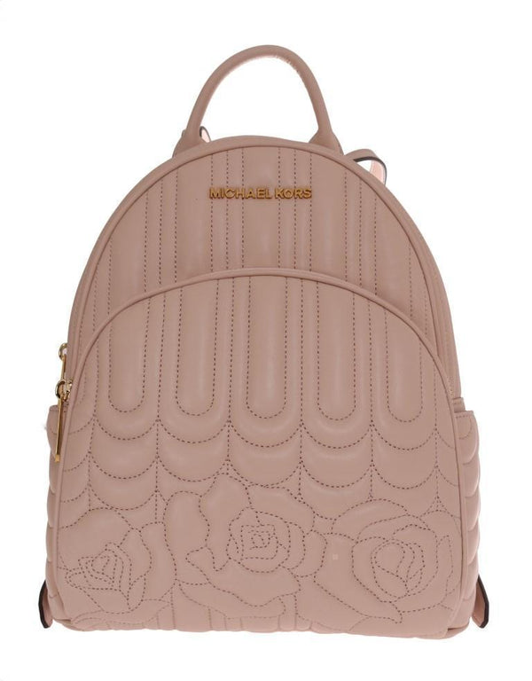 Beige ABBEY Leather Backpack