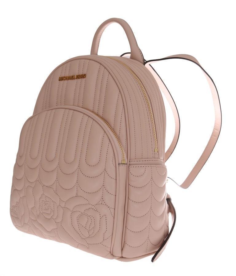 Beige ABBEY Leather Backpack