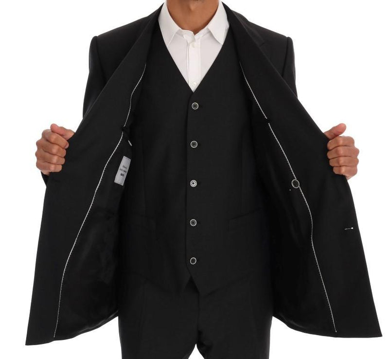 Gray MARTINI Wool Silk Slim fit Suit