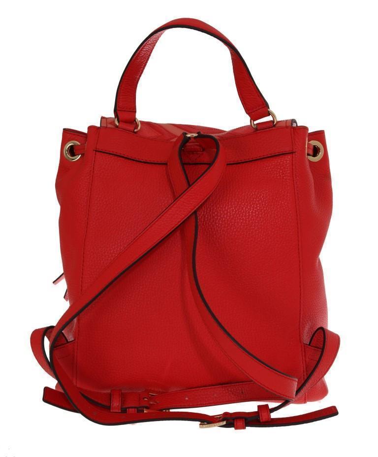 Red RILEY Leather Backpack