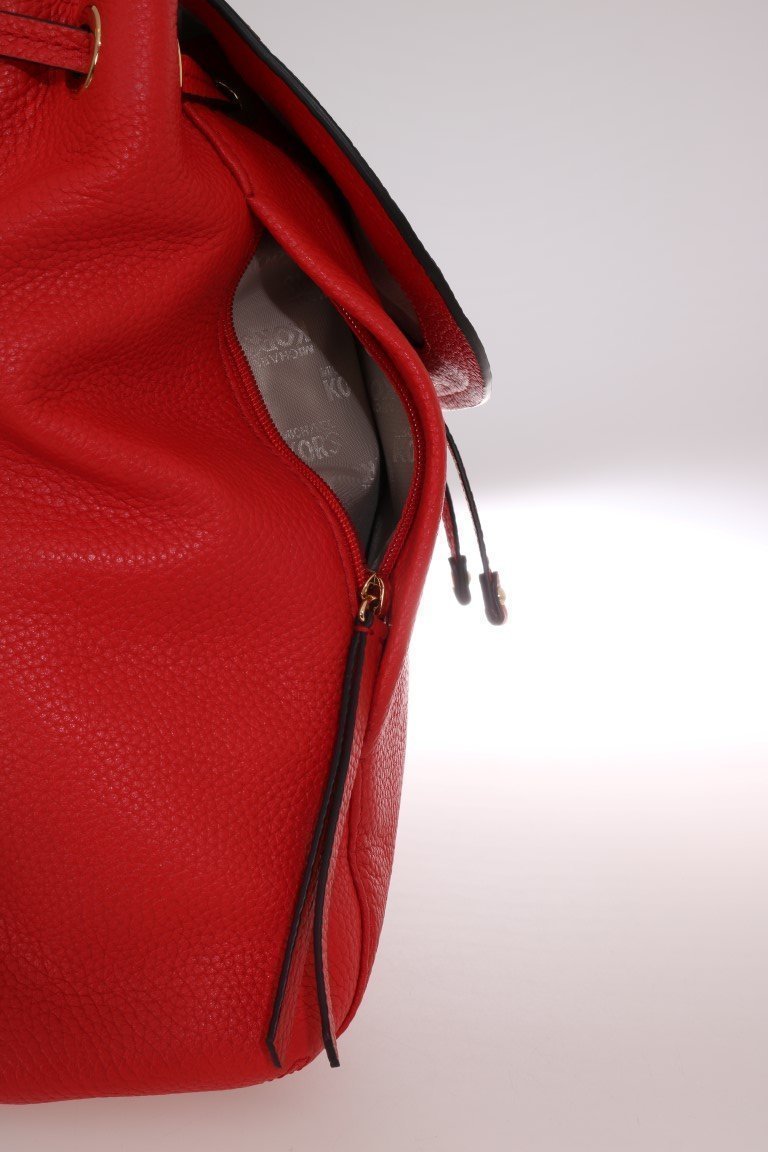 Red RILEY Leather Backpack