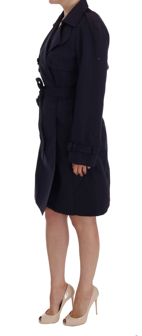 Purple Cotton Trench Coat