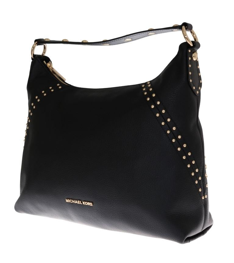 Black ARIA Leather Shoulder Bag