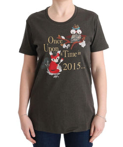 Gray Cotton 2015 Motive T-Shirt
