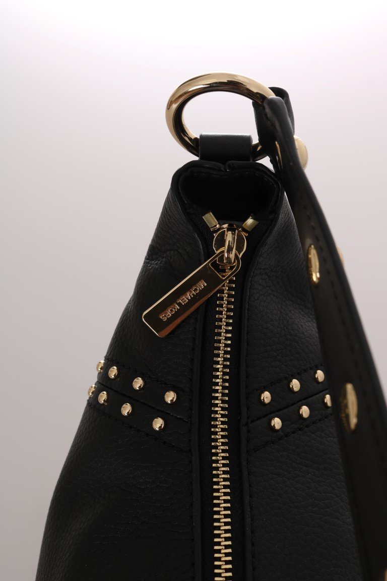 Black ARIA Leather Shoulder Bag