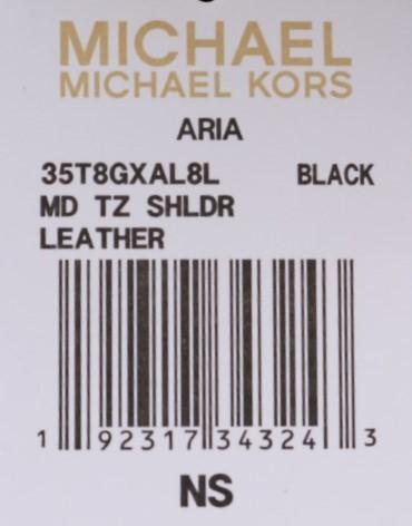 Black ARIA Leather Shoulder Bag