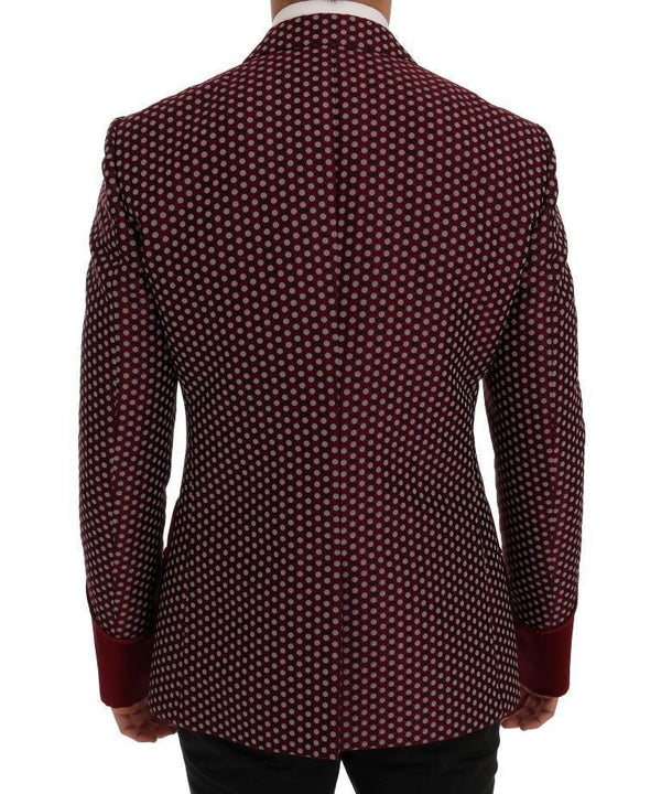 Red One Button Slim Fit Blazer Jacket