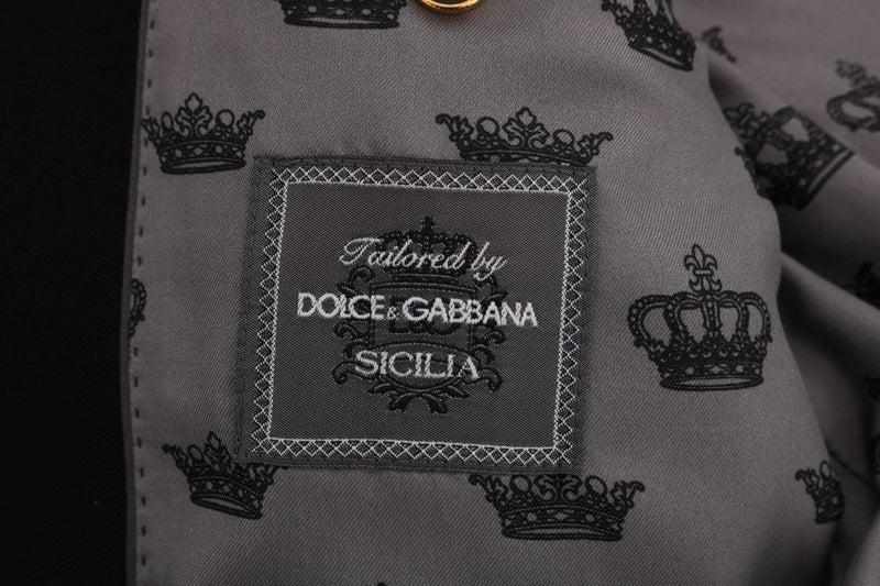 Black Floral Sequined Embroidery Blazer Jacket
