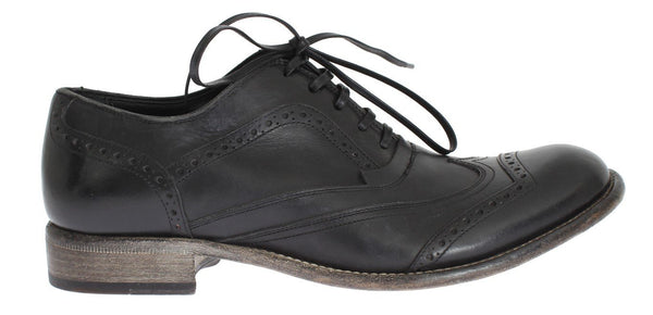 Black Leather Dress Wingtip Shoes