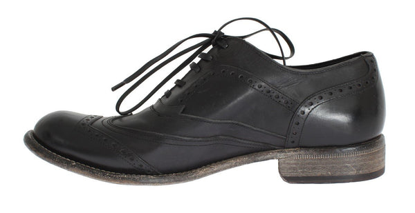 Black Leather Dress Wingtip Shoes