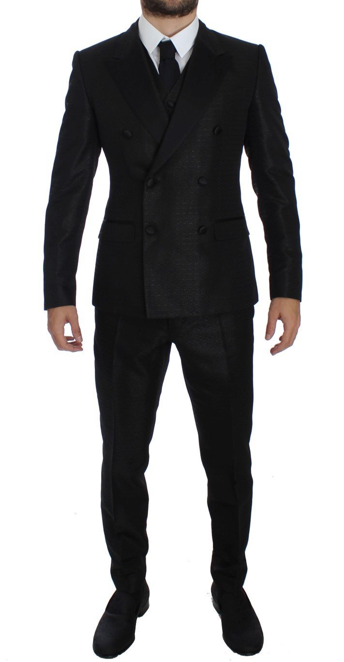 Black 3 Piece Slim Fit Suit Tuxedo