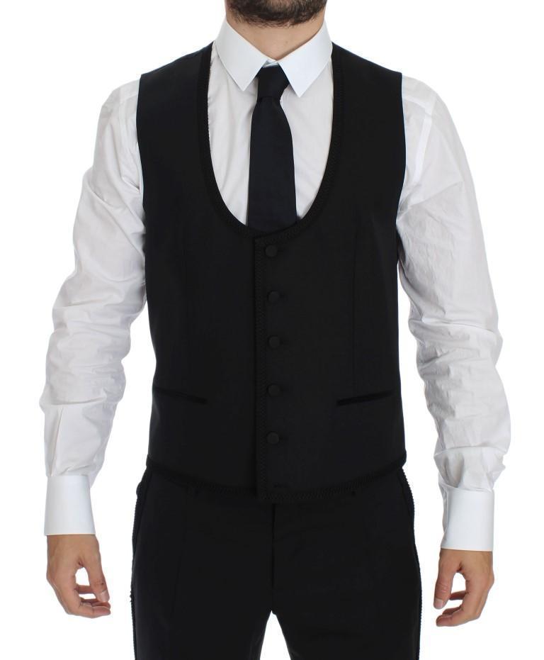Black Wool Torero 3 Piece Slim Fit Suit