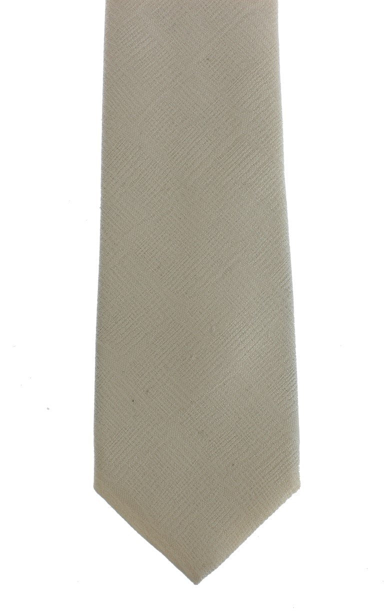 White Silk Skinny Slim Tie