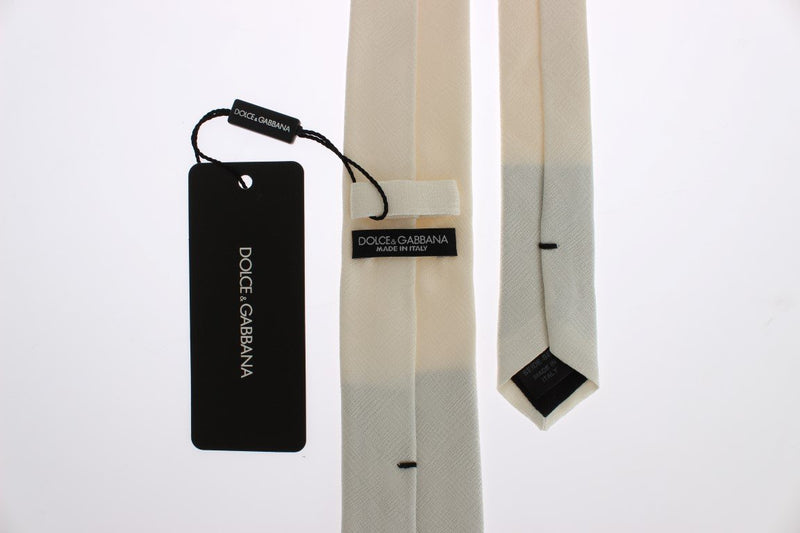 White Silk Skinny Slim Tie