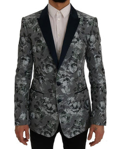Blue Floral MARTINI Slim Fit Blazer Jacket
