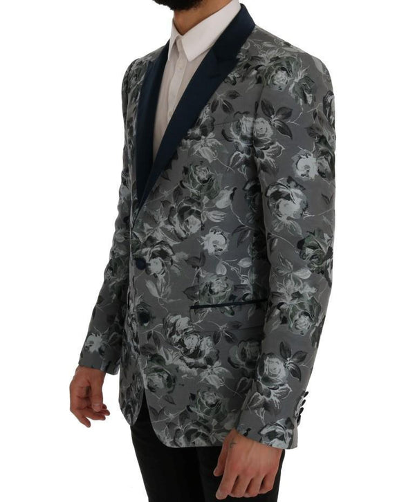 Blue Floral MARTINI Slim Fit Blazer Jacket