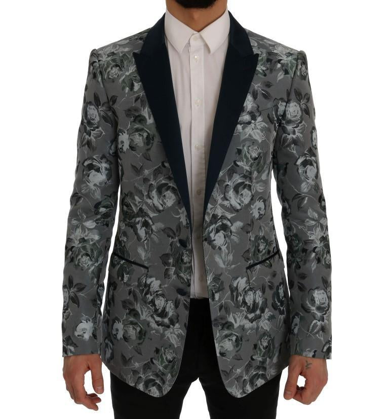 Blue Floral MARTINI Slim Fit Blazer Jacket