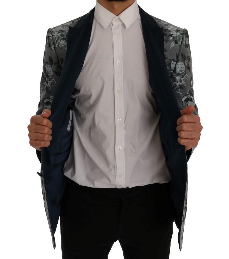 Blue Floral MARTINI Slim Fit Blazer Jacket