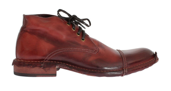 Bordeaux Leather Ankle Chukka Boots