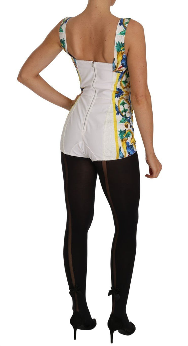 Romper Bodysuit Majolica Print Dress