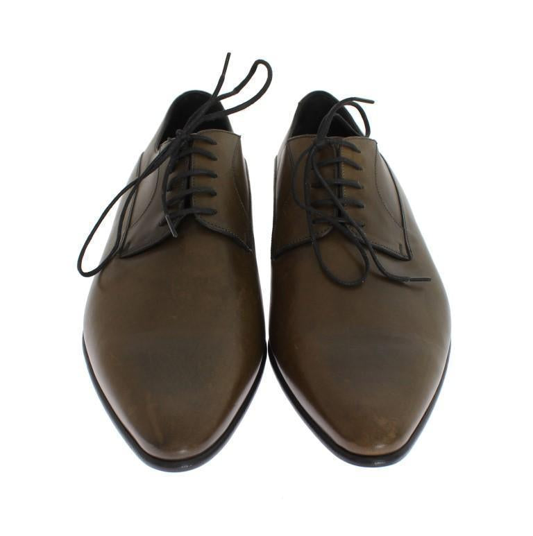 Brown Leather Dress Lace Up Formal Shoes