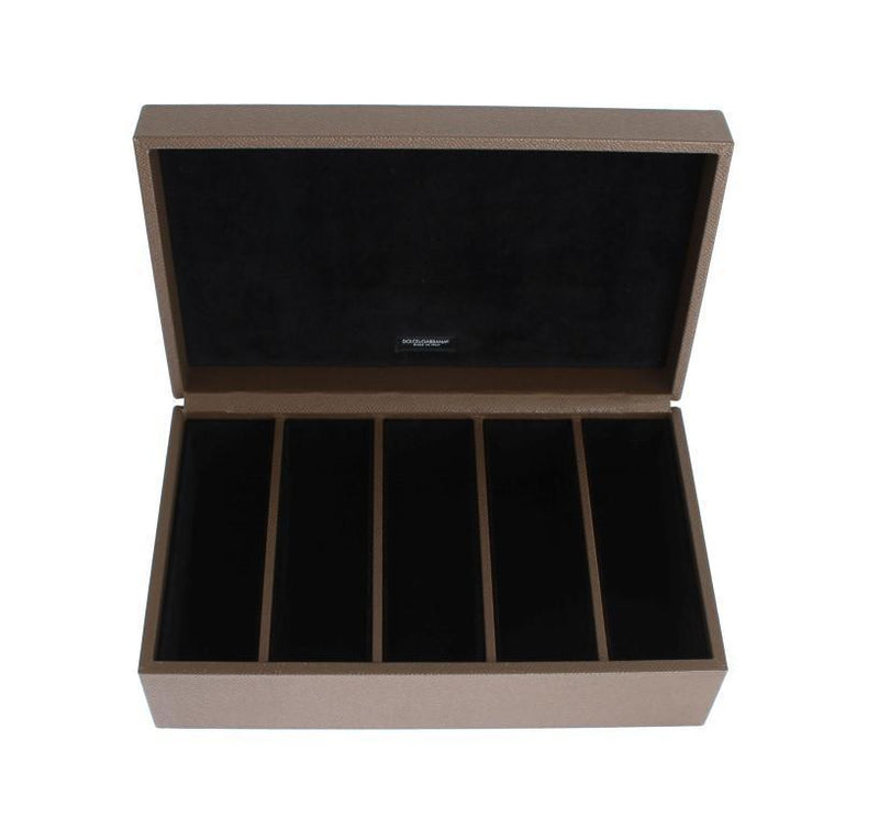 Brown Leather Watch Jewelry Sunglasses Case