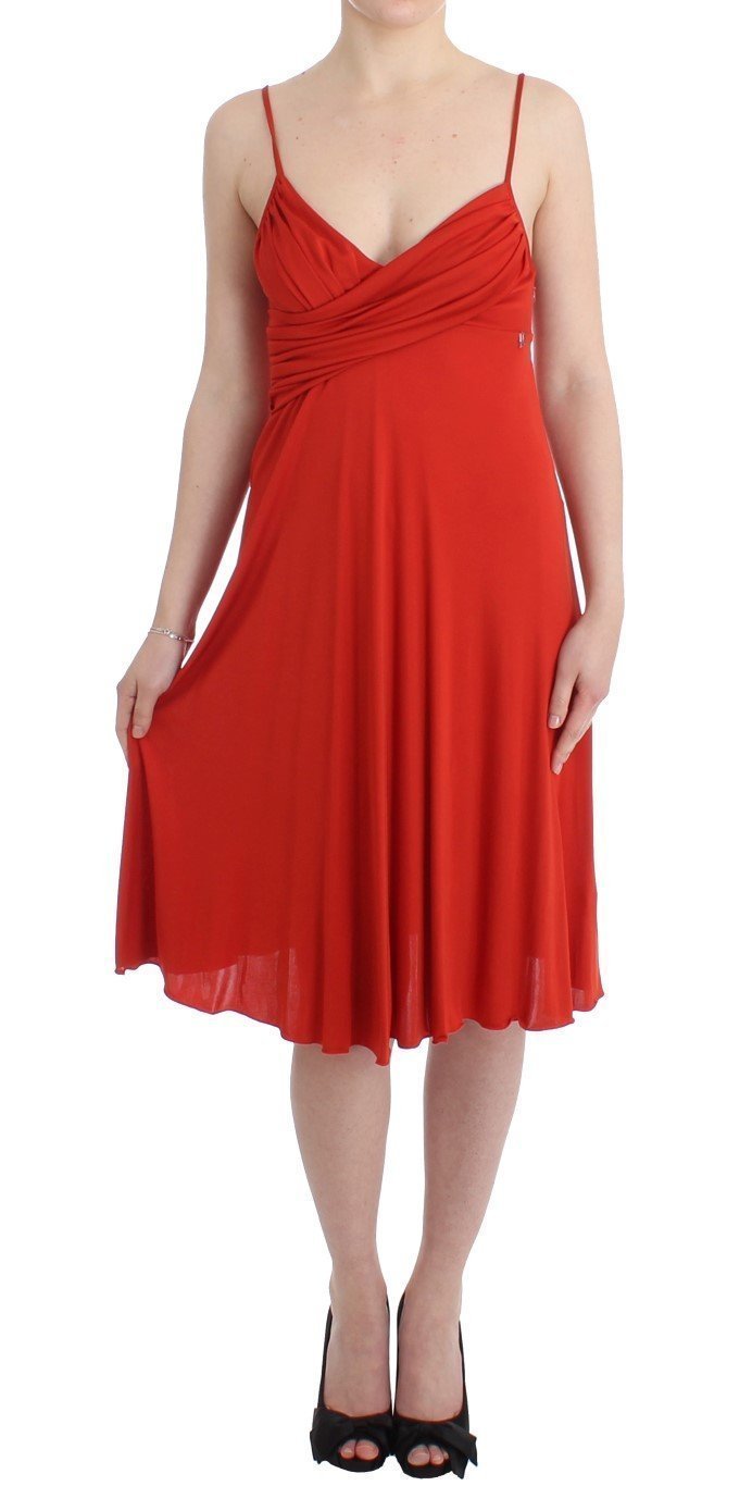 Red a-line dress