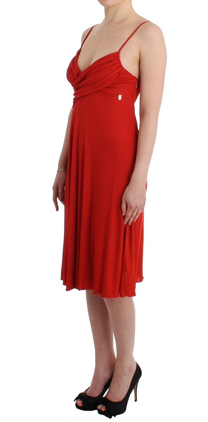 Red a-line dress