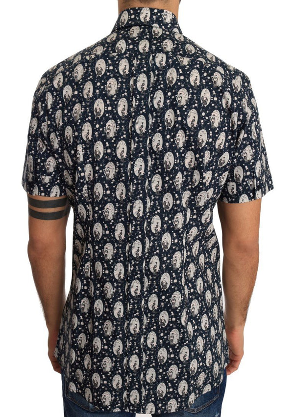 Blue Cotton GOLD Slim Fit Shirt