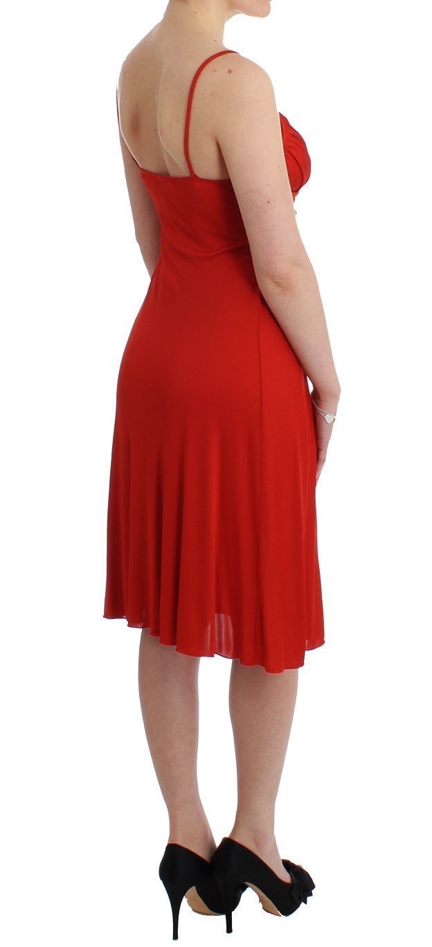 Red a-line dress