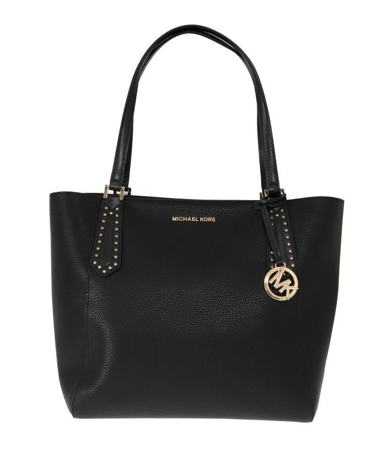 Black KIMBERLY Leather Tote Bag