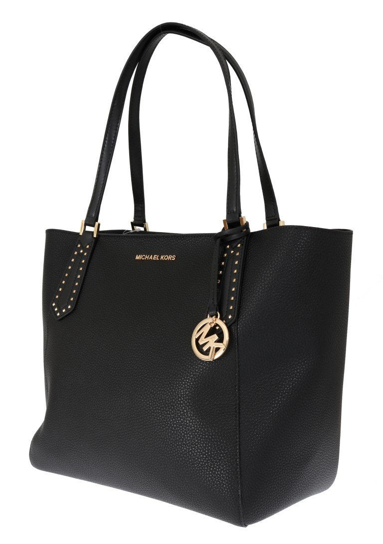 Black KIMBERLY Leather Tote Bag