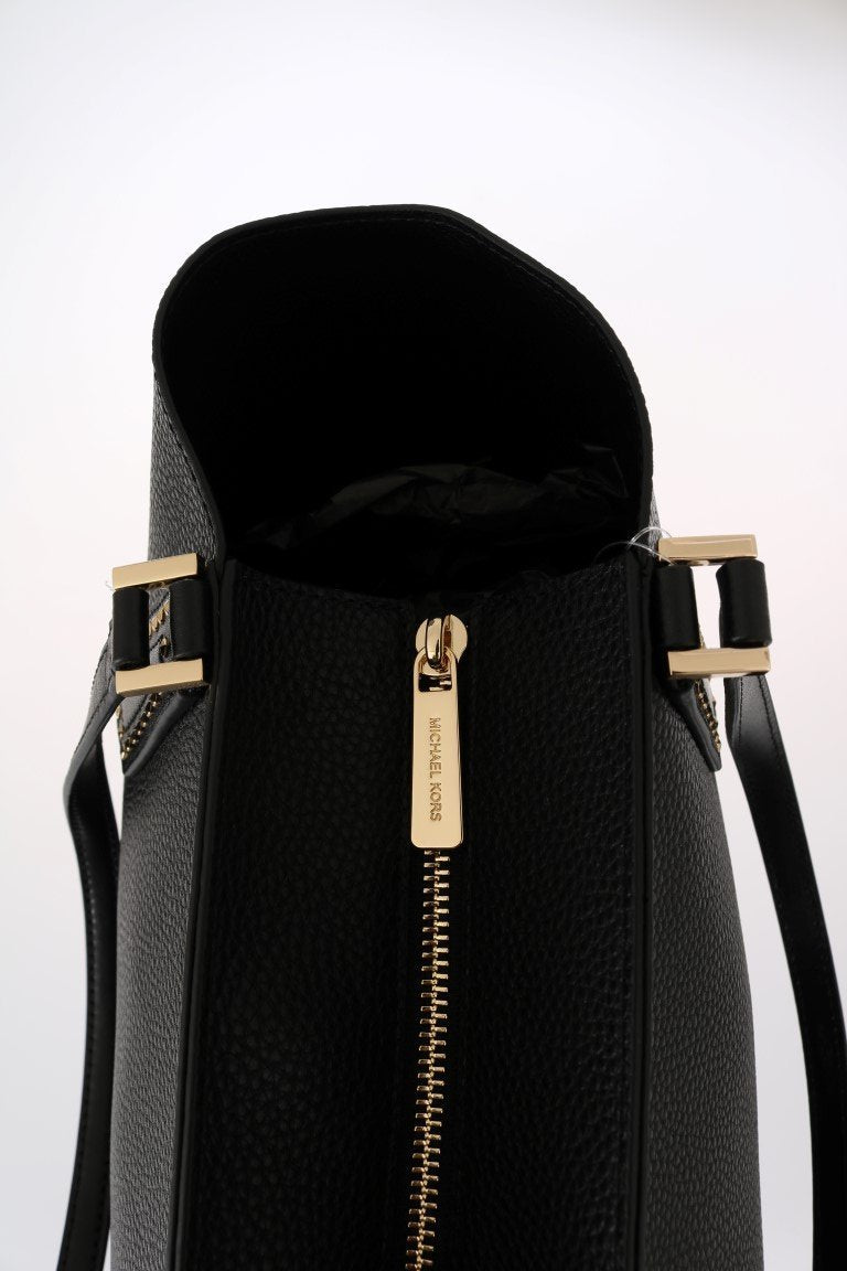 Black KIMBERLY Leather Tote Bag