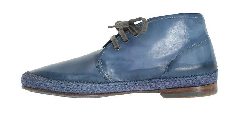 Blue Crust Leather Chukka Ankle Boots