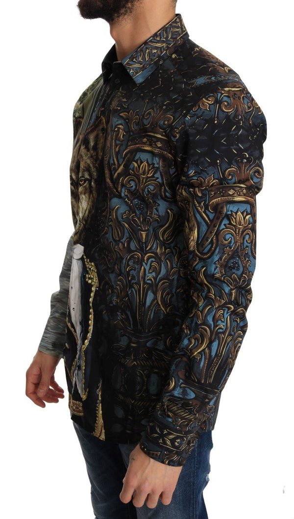 Multicolor Silk Slim Fit Shirt