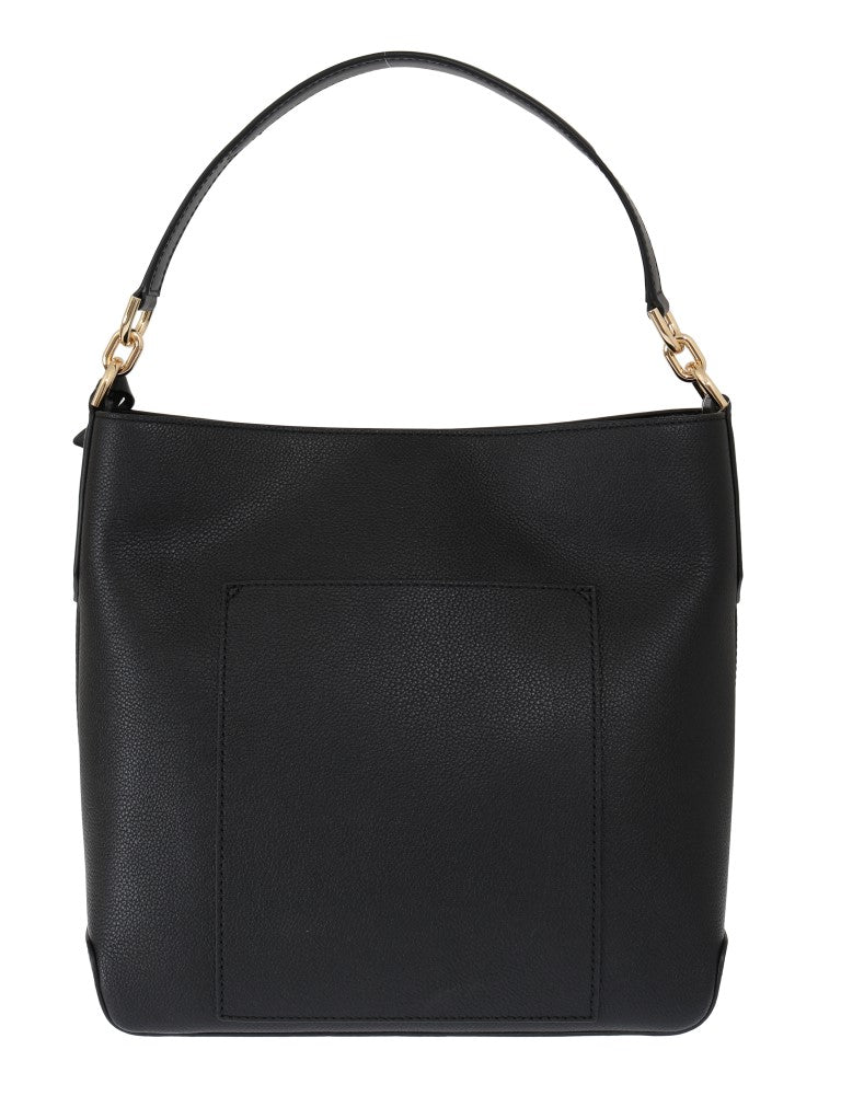 Black HAYES Leather Bucket Shoulder Bag