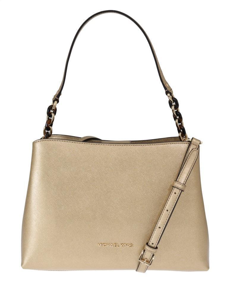 Gold SOFIA Leather Satchel Bag