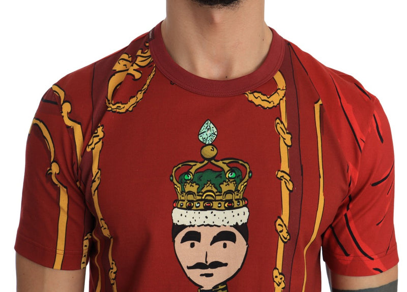 Red Cotton Crewneck T-Shirt